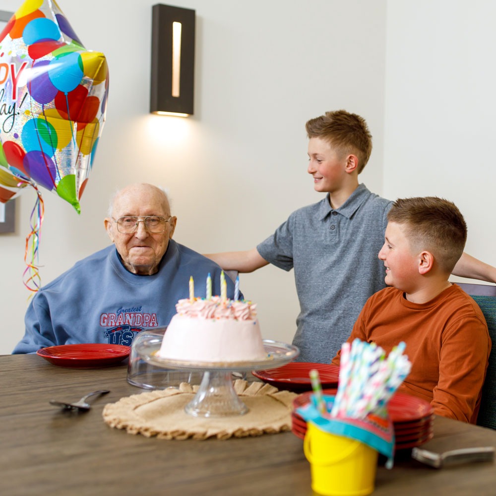 Grandpa's birthday with his Grandsons