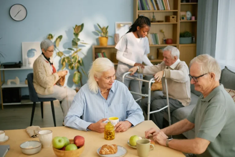 Seniors enjoying support and company